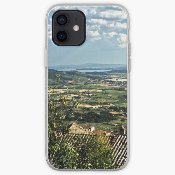 Lake Trasimeno (Italian: Lago Trasimeno) from Cortona iPhone Soft Case