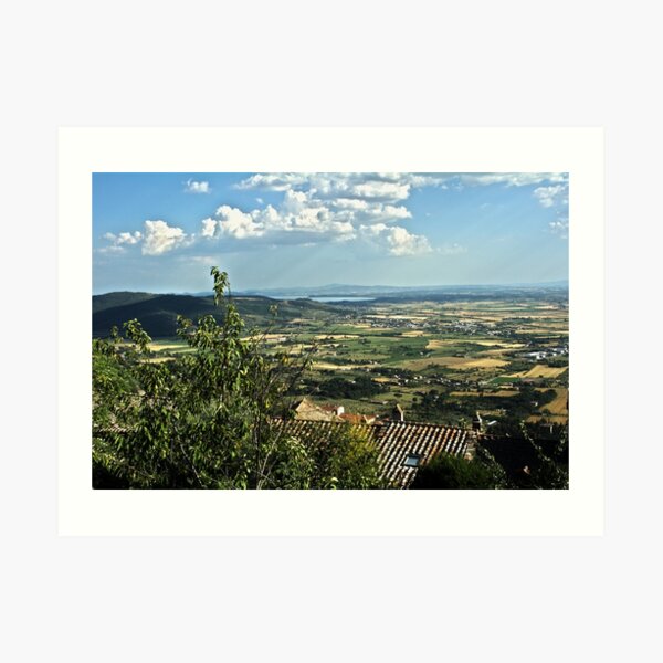 Lake Trasimeno (Italian: Lago Trasimeno) from Cortona Art Print