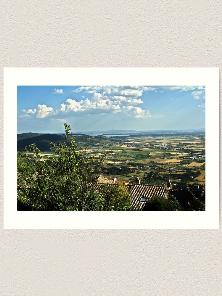 Alternate view of Lake Trasimeno (Italian: Lago Trasimeno) from Cortona Art Print