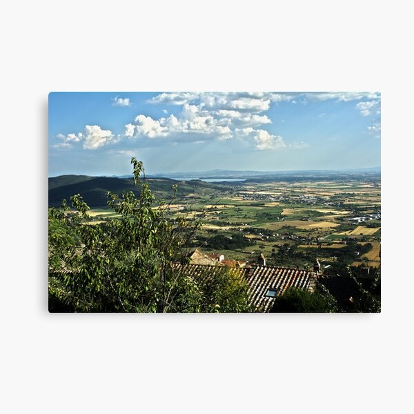 Lake Trasimeno (Italian: Lago Trasimeno) from Cortona Canvas Print