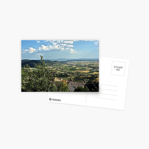 Lake Trasimeno (Italian: Lago Trasimeno) from Cortona Postcard