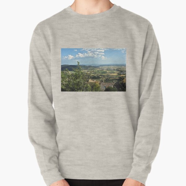 Lake Trasimeno (Italian: Lago Trasimeno) from Cortona Pullover Sweatshirt