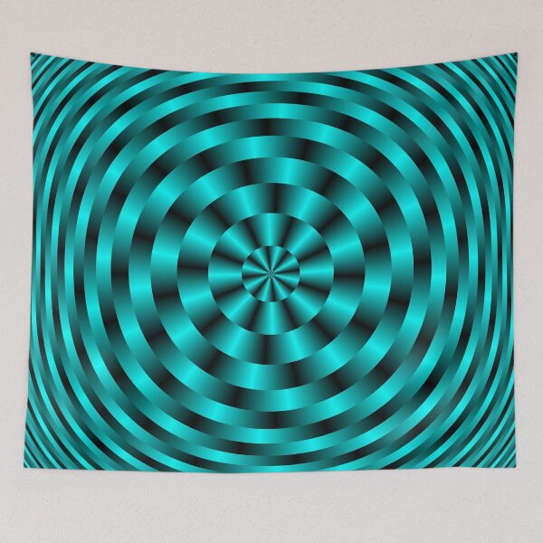 Item preview, Concentric Circle Spiral in Turquoise designed and sold by EyeBogglers.