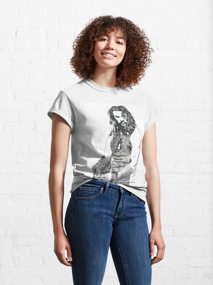 Alternate view of Jason ink drawing movie buff Classic T-Shirt