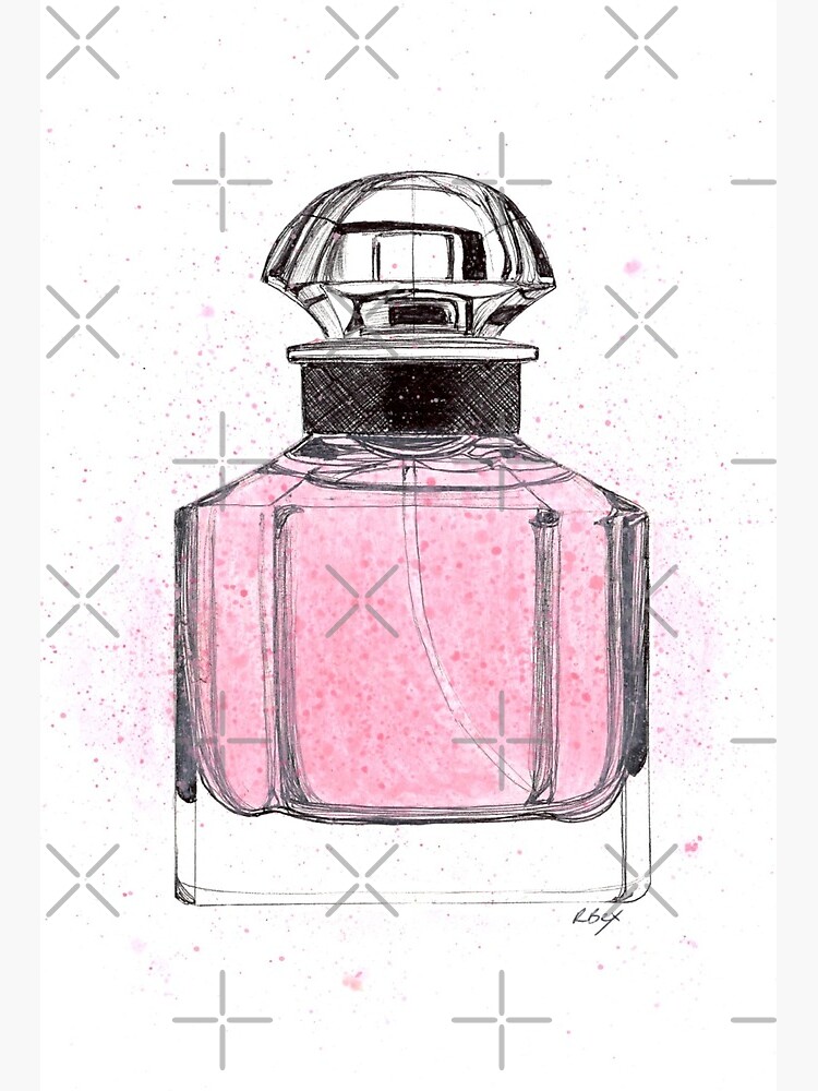 Watercolor Coco Noir Perfume Bottle Print