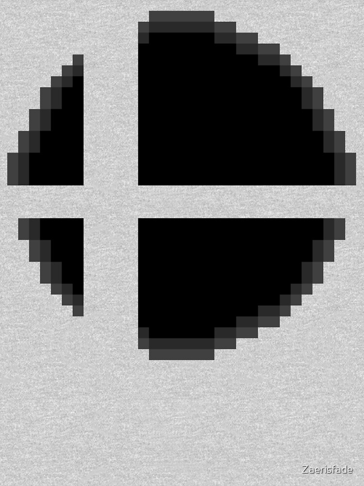 super smash bros ultimate pixel art 8 bit greyscale t shirt by zaerisfade redbubble redbubble