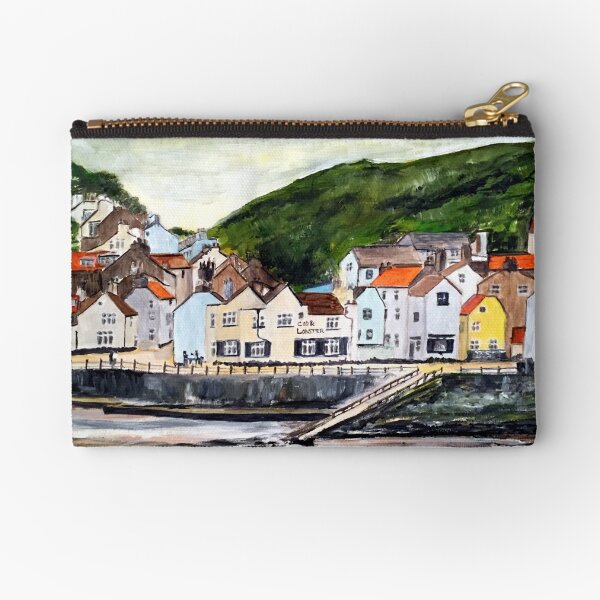 Staithes, North Yorkshire Zipper Pouch