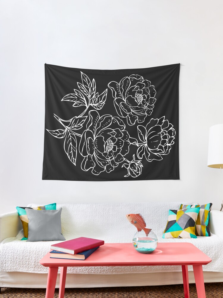 Tela decorativa «Peonias» de rontrickett | Redbubble