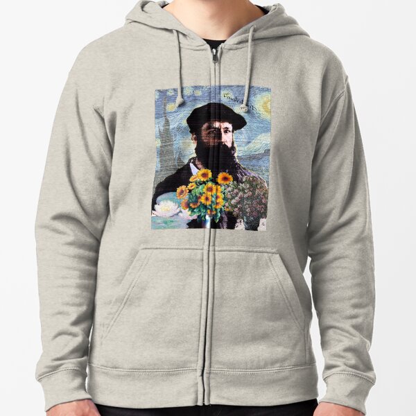 Claude Monet Mashed Zipped Hoodie