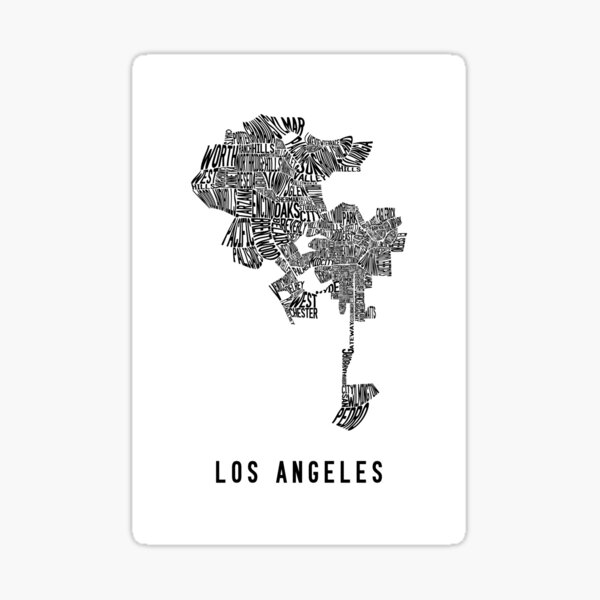 Item preview, Neighborhoods of Los Angeles in Black & White designed and sold by samvschantz.