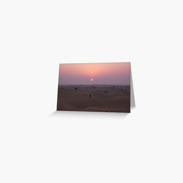 Desert sunset, Rajasthan Greeting Card