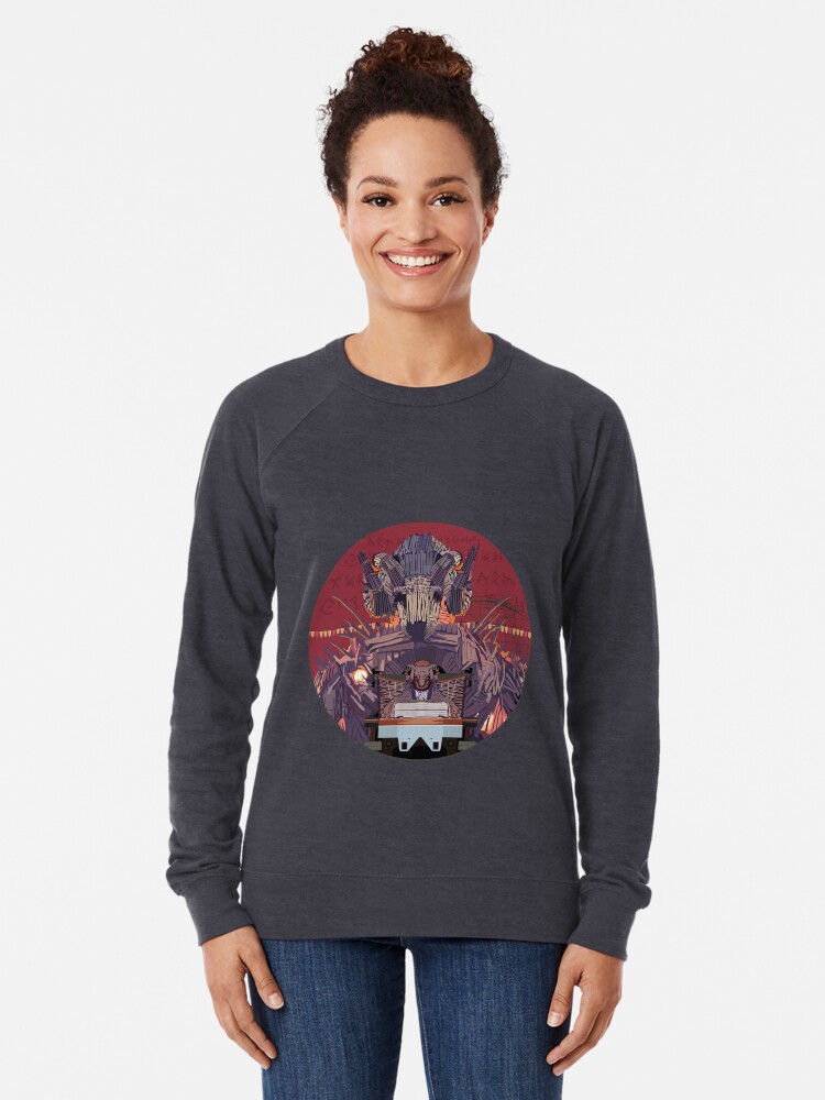 Alternate view of Wicker Man Rollercoaster Design - Alton Towers Lightweight Sweatshirt