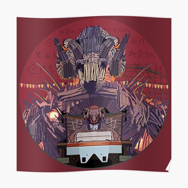 Wicker Man Rollercoaster Design - Alton Towers Poster