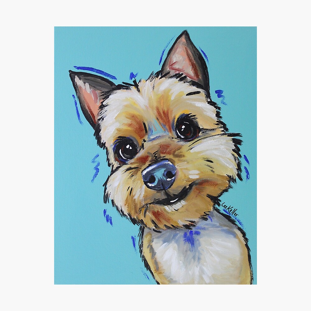 Yorkie Painting, Cute Yorkie, Unique Dog Painting