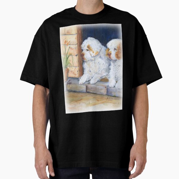 Two Clumbers in a doorway Oversized T-Shirt