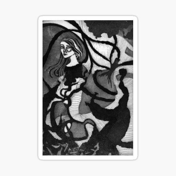 Item preview, Black & White Abstracted Print designed and sold by maddymarr.