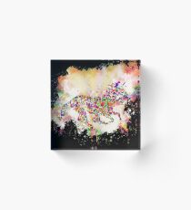 Gem unicorn fantasy watercolor painted Acrylic Block