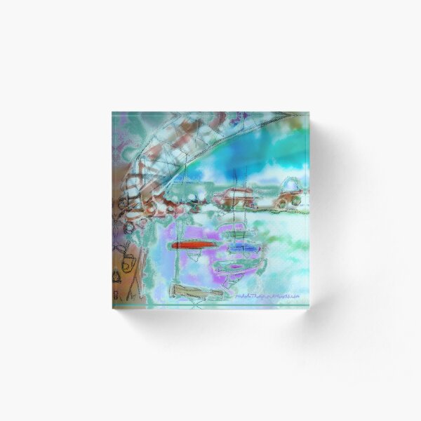 Cape Cod Traffic Jam Abstract Art Acrylic Block