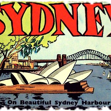 Artwork thumbnail, Sydney Australia Vintage Travel Decal by hilda74