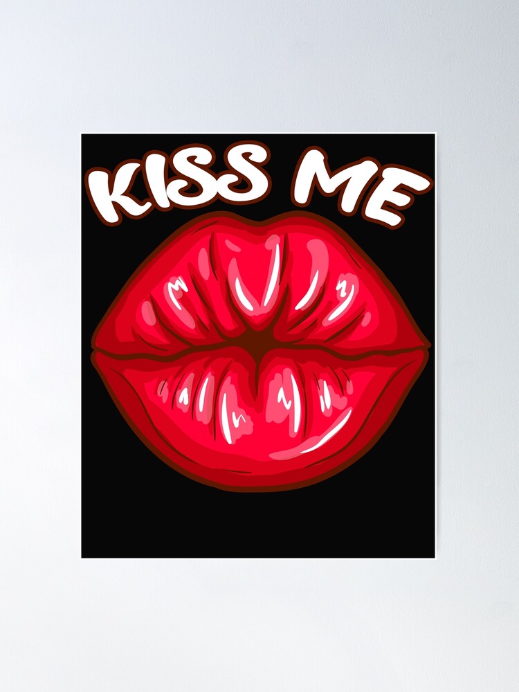 Kiss Me New Brand Red Lips Engraçado Imprimir Briefs para As