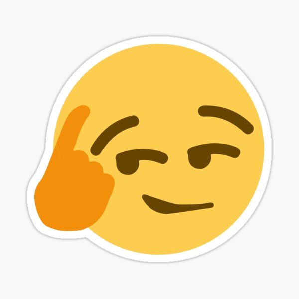 Thinking Meme Emoji Sticker for Sale by starwarsdaily