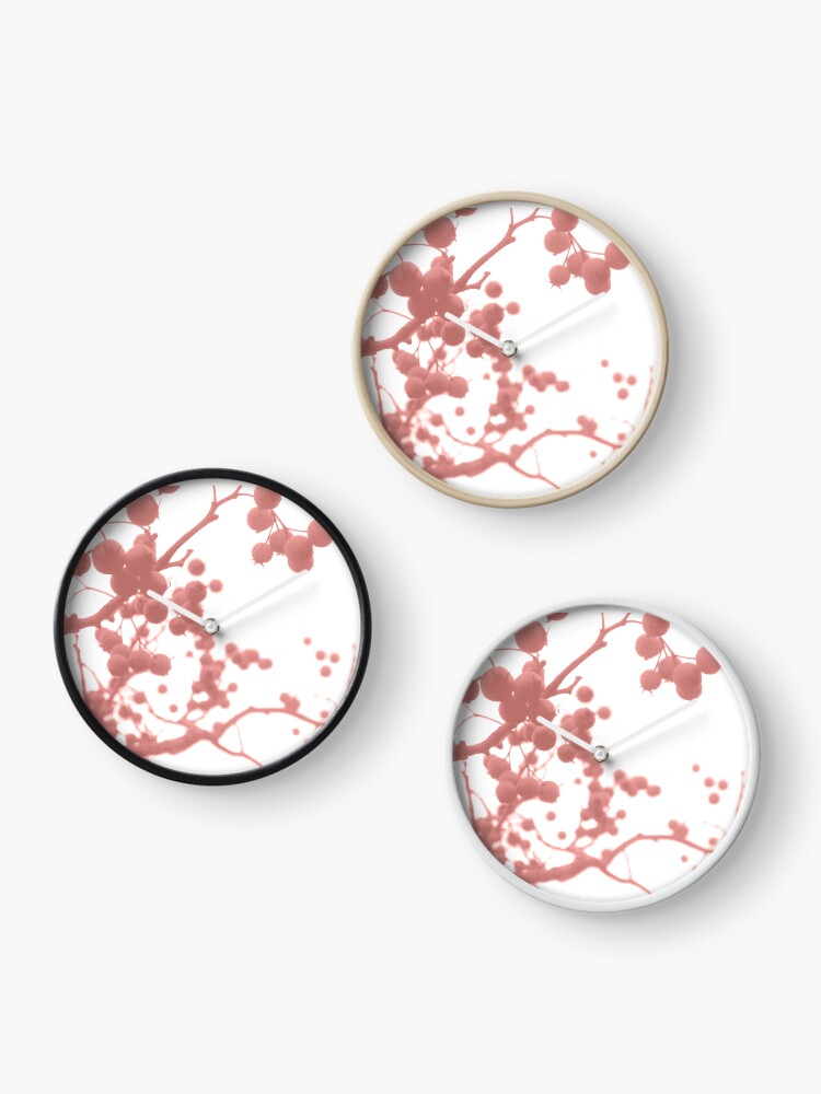 Thumbnail 3 of 4, Clock, Pink Fruit designed and sold by efgracearts.