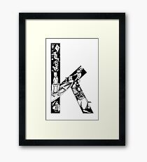 The letter K Framed Print