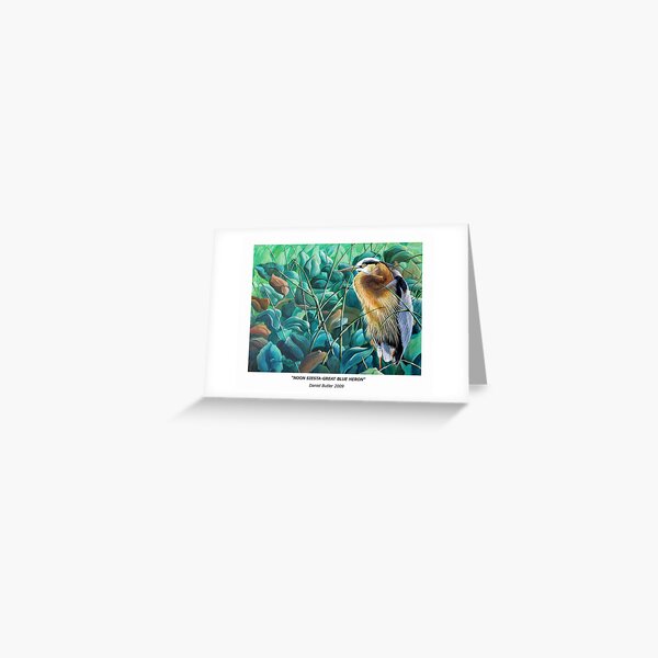 "Noon Siesta-Great Blue Heron" Greeting Card