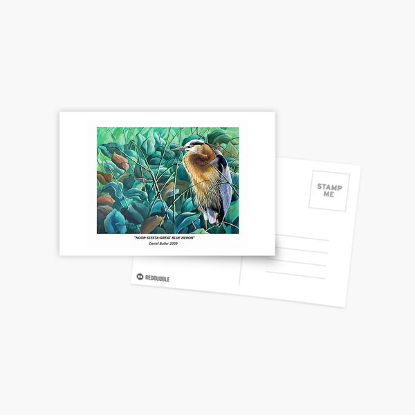 "Noon Siesta-Great Blue Heron" Postcard