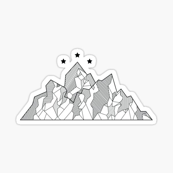 ACOMAF Night Court Mountain Design Sticker