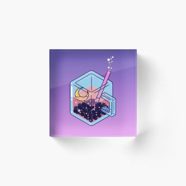 Moon Boba Acrylic Block