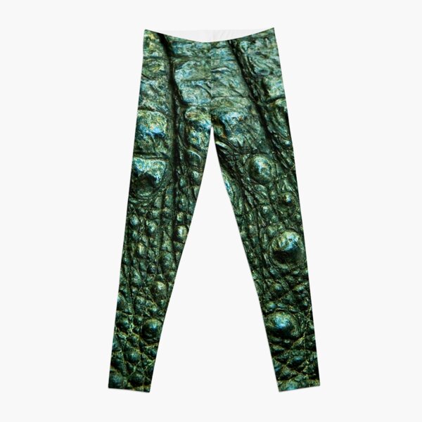Green Alligator skin Leggings