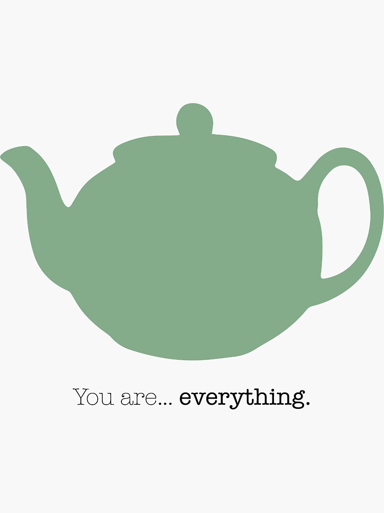 Tea Pot from the TV show the office with a quote, Jim's gift to