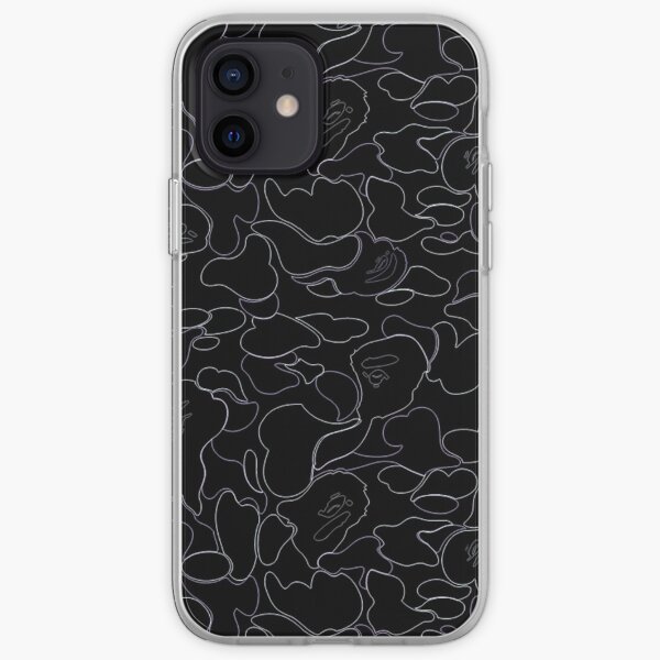 Camo Bape Noir Coque souple iPhone