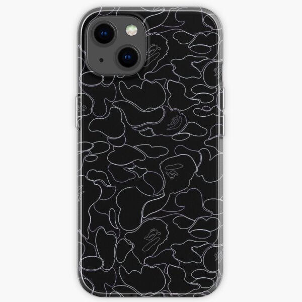 Schwarze Bape Camo iPhone Flexible Hülle