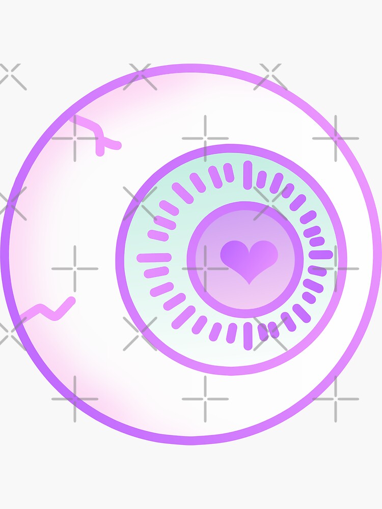 "Eyeball Sticker Creepy Cute Spooky Kawaii Pastel Color" Sticker for Sale by daydreamingplnt