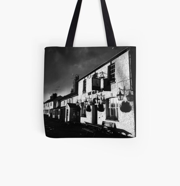 Old Ship Inn, Heybridge - Mono All Over Print Tote Bag