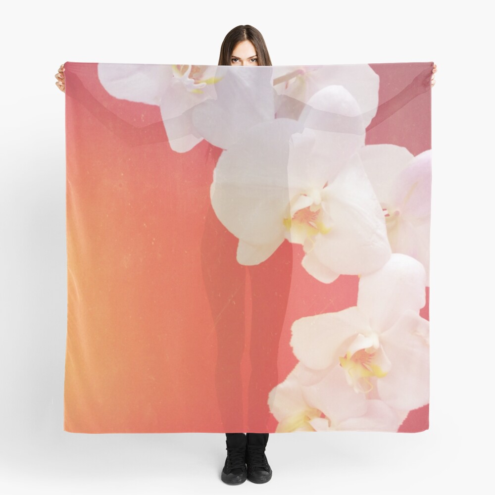 Orange Orchid Scarf
