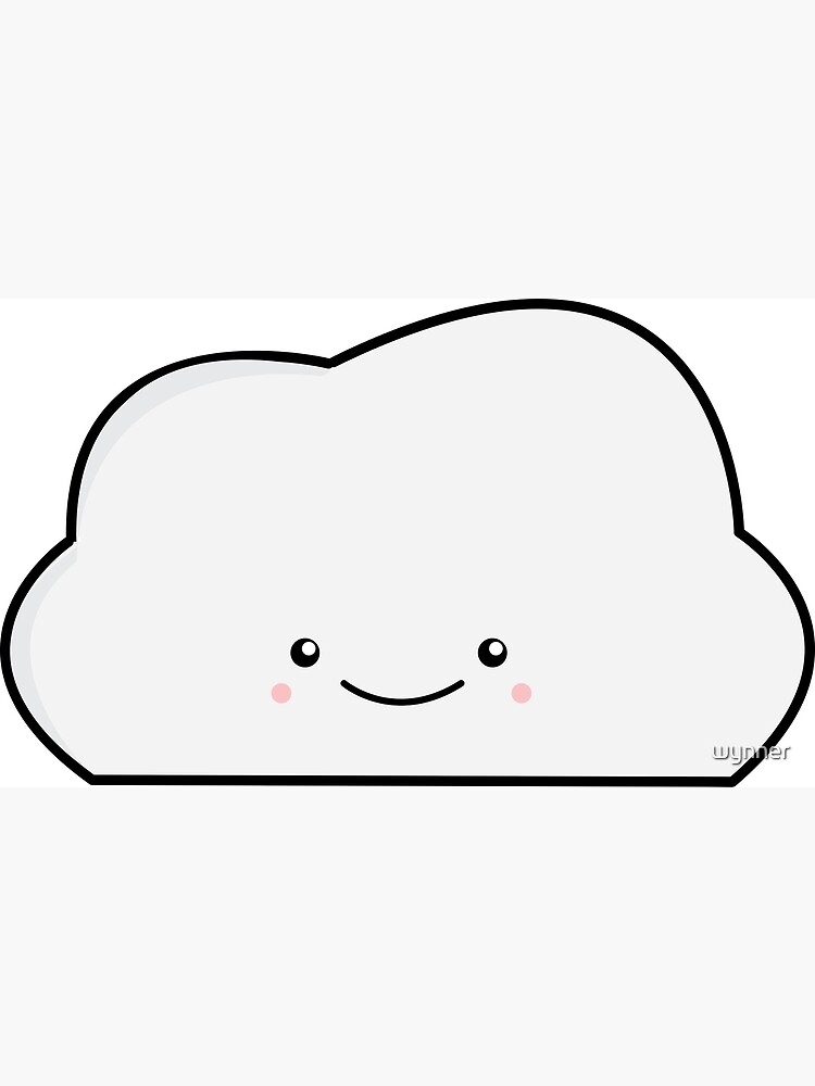 A Happy Little Cloud Greeting Card By Wynner Redbubble