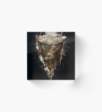 Island flying levitating watercolor painted Acrylic Block