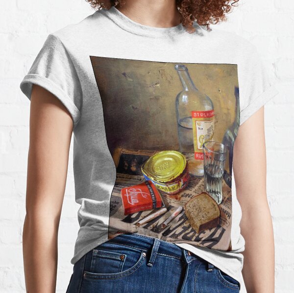 #PaintingCanvas #liqueur #stilllife #food #drink #wine #wood #restaurant #glass #table #vertical #distillation #nopeople #tradition #groupofobjects #alcohol #refreshment, still life, food, drink Classic T-Shirt