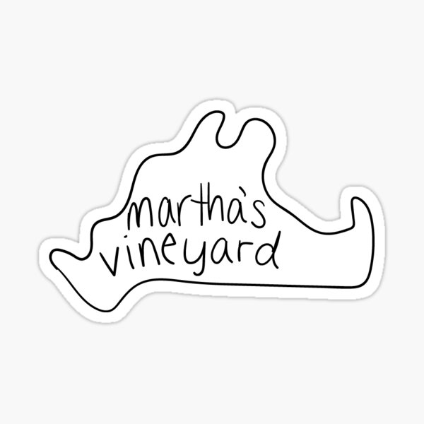 Black Martha&rsquo;s Vineyard Sticker Bumper Stickers Stickers, Labels & Tags