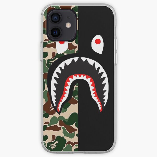 BLack Bape Camo Shark iPhone Soft Case