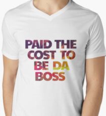 paid the cost to be the boss Men's V-Neck T-Shirt