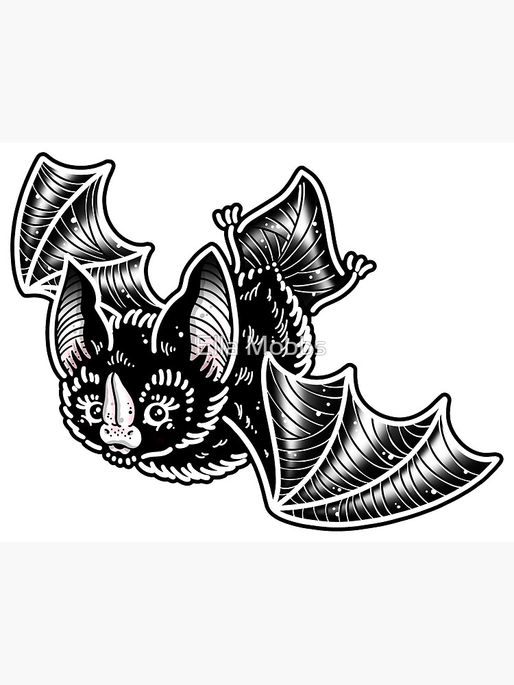 تصاميم جاهزة للتحميل بعنوان flying bat tattoo