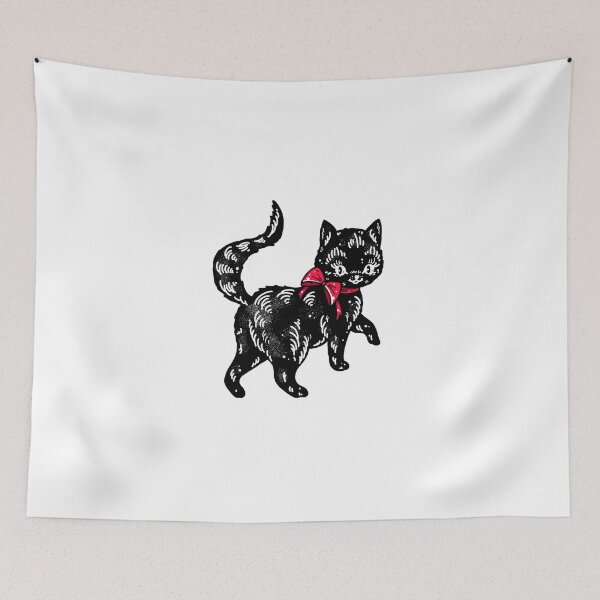 Item preview, Sassy Black Halloween Cat Tattoo Flash designed and sold by Ella Mobbs.