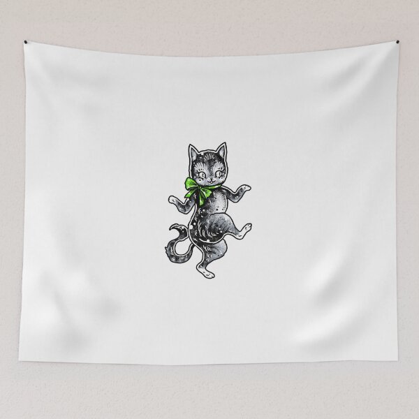 Item preview, Halloween Dancing Cat Tattoo Flash designed and sold by Ella Mobbs.