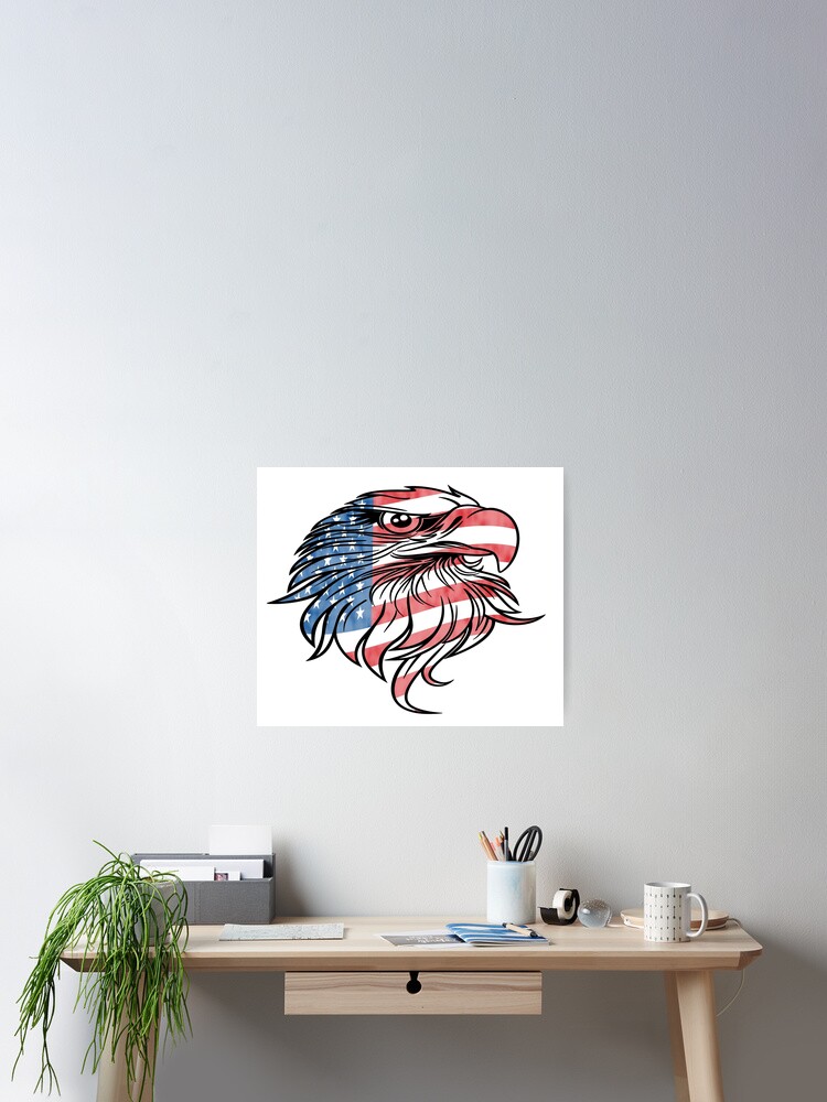 Thumbnail 2 of 3, Poster, Proud Eagle designed and sold by ColorfulCortex.