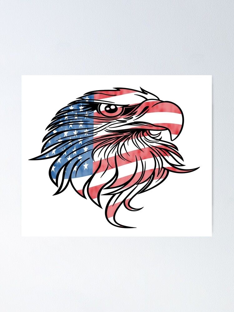 Thumbnail 1 of 3, Poster, Proud Eagle designed and sold by ColorfulCortex.