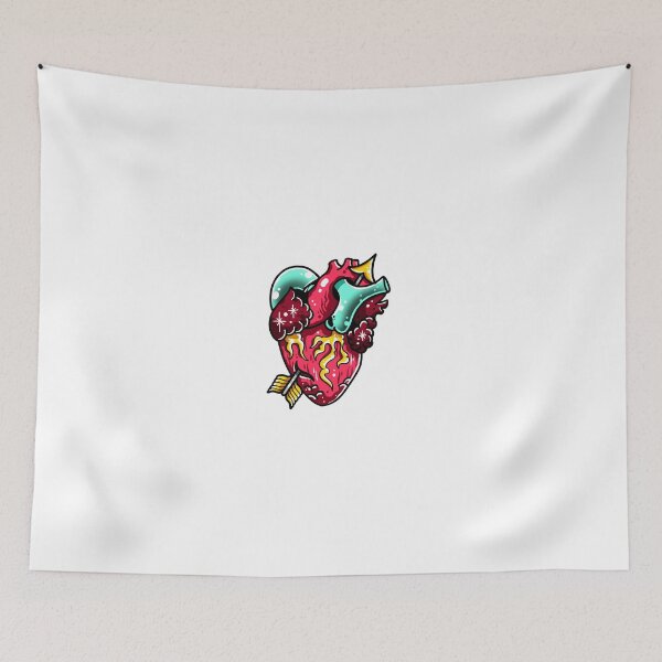 Item preview, Anatomical Heart and Arrow Tattoo Flash designed and sold by Ella Mobbs.